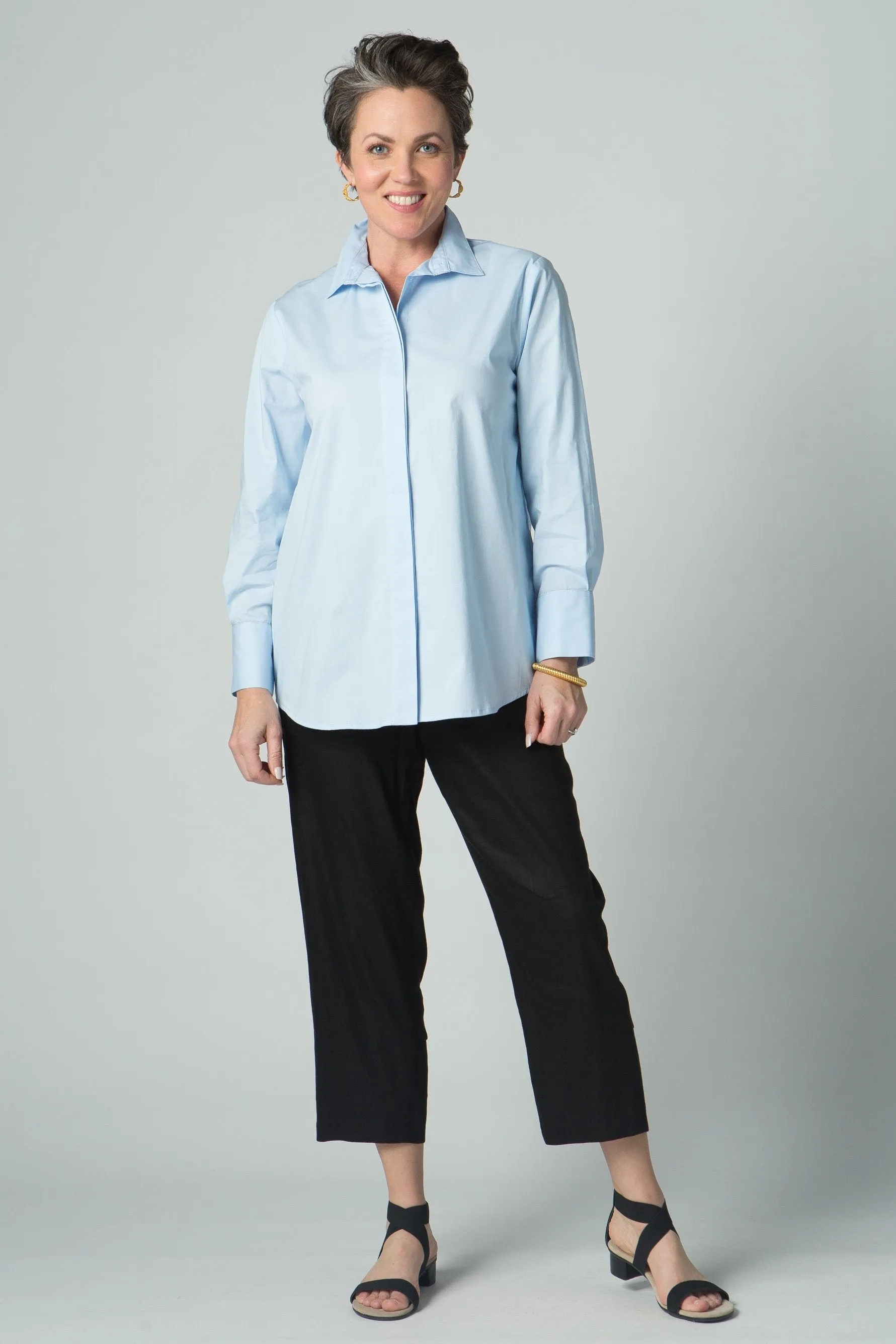 35” Stretch Linen Capri