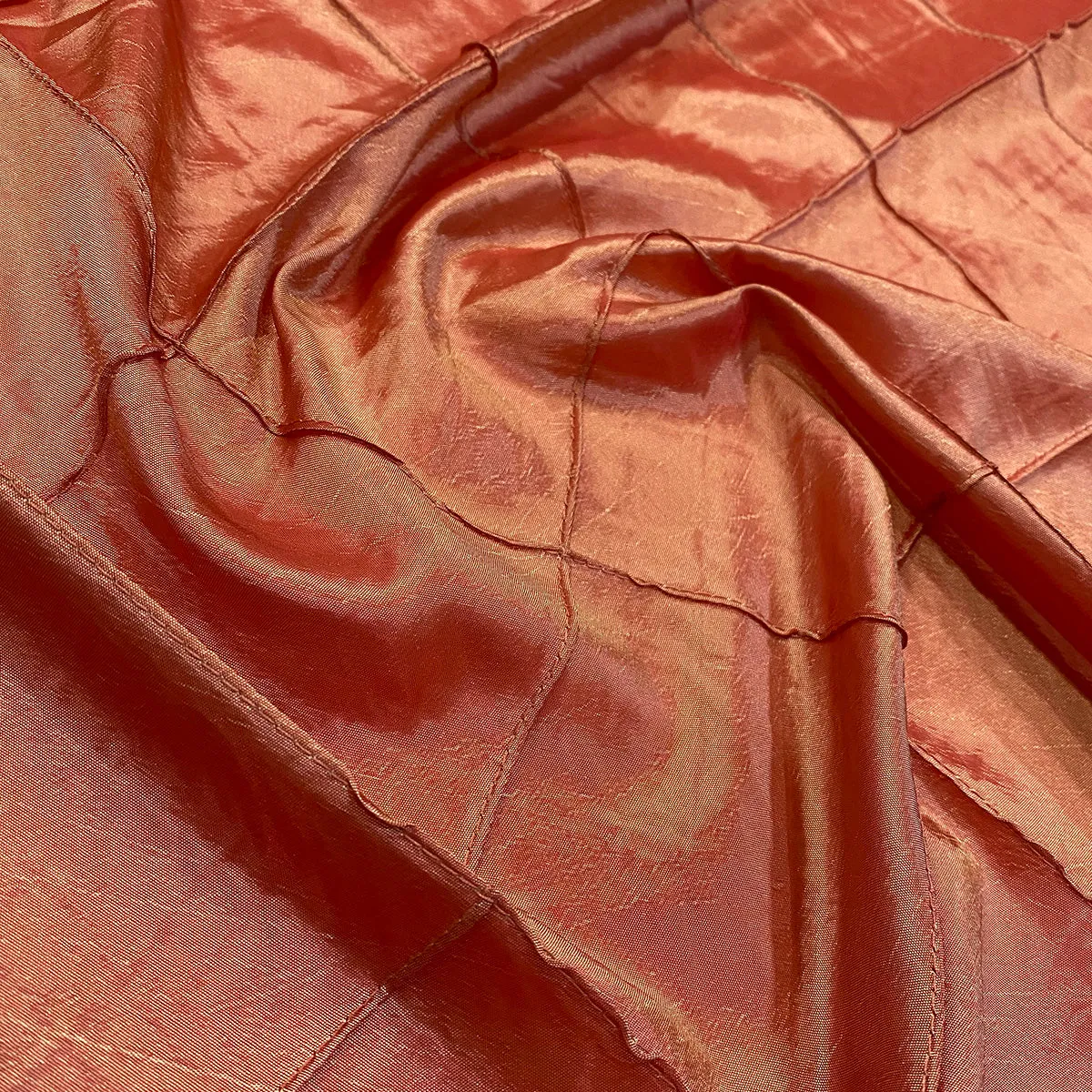 4" Pintuck Taffeta Wholesale Fabric in Salmon
