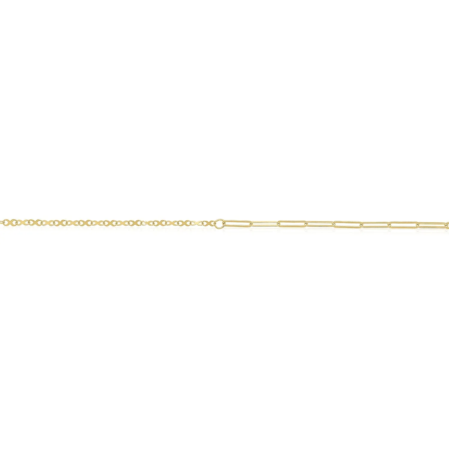 9ct Yellow Gold Paperclip Necklaces 45cm