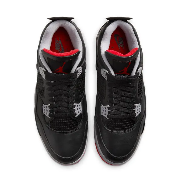 Air Jordan 4 Retro 'Bred Reimagined' Sneakers, Black