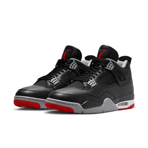 Air Jordan 4 Retro 'Bred Reimagined' Sneakers, Black