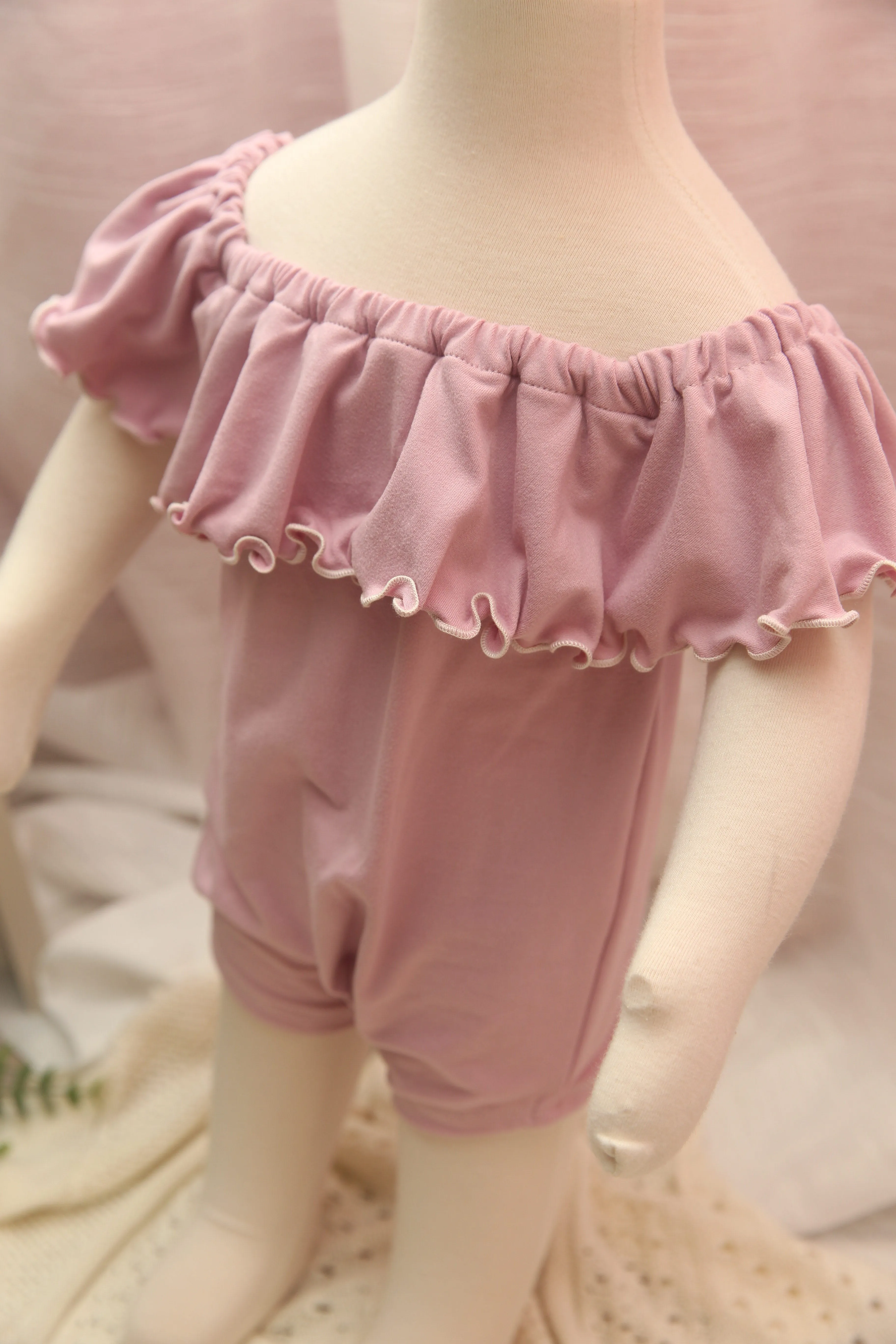 Anisa- Newborn or Sitter Flutter Romper; Newborn Romper; Sitter Romper; Soft Purple Lilac; MADE TO ORDER