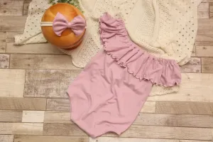 Anisa- Newborn or Sitter Flutter Romper; Newborn Romper; Sitter Romper; Soft Purple Lilac; MADE TO ORDER