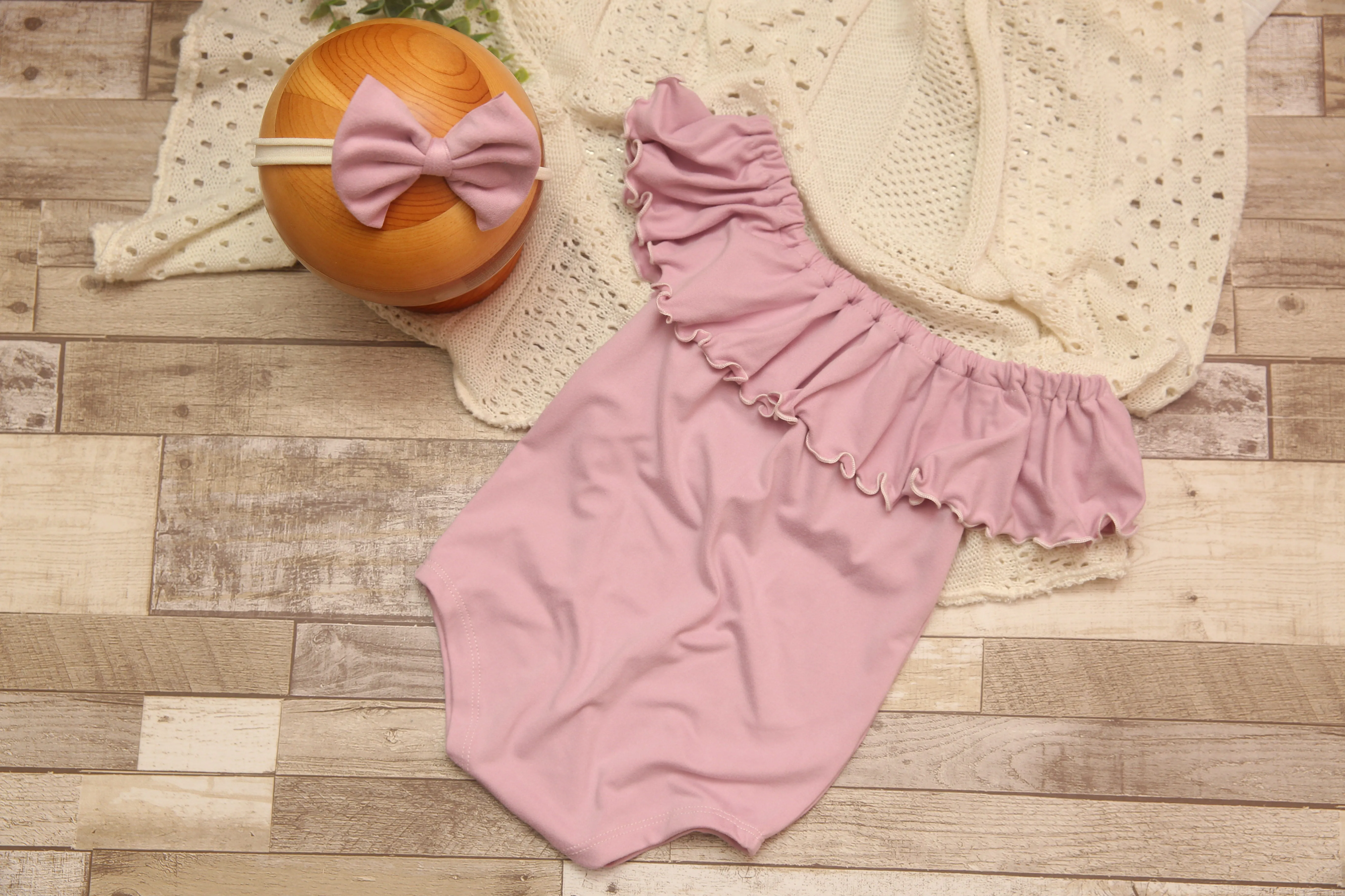 Anisa- Newborn or Sitter Flutter Romper; Newborn Romper; Sitter Romper; Soft Purple Lilac; MADE TO ORDER