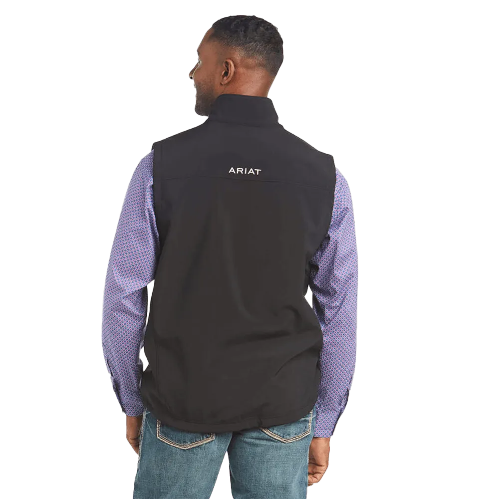 Ariat Men's Vernon Black Softshell Logo Vest
