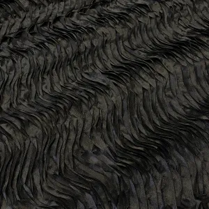 Austrian Wave Satin Wholesale Fabric in Black
