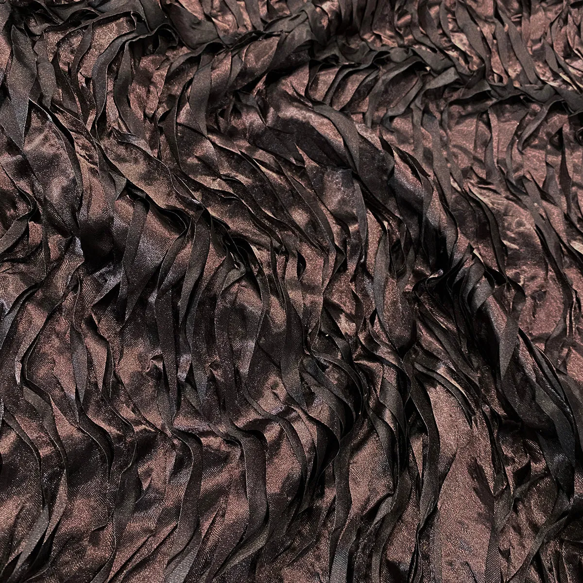 Austrian Wave Satin Wholesale Fabric in Brown