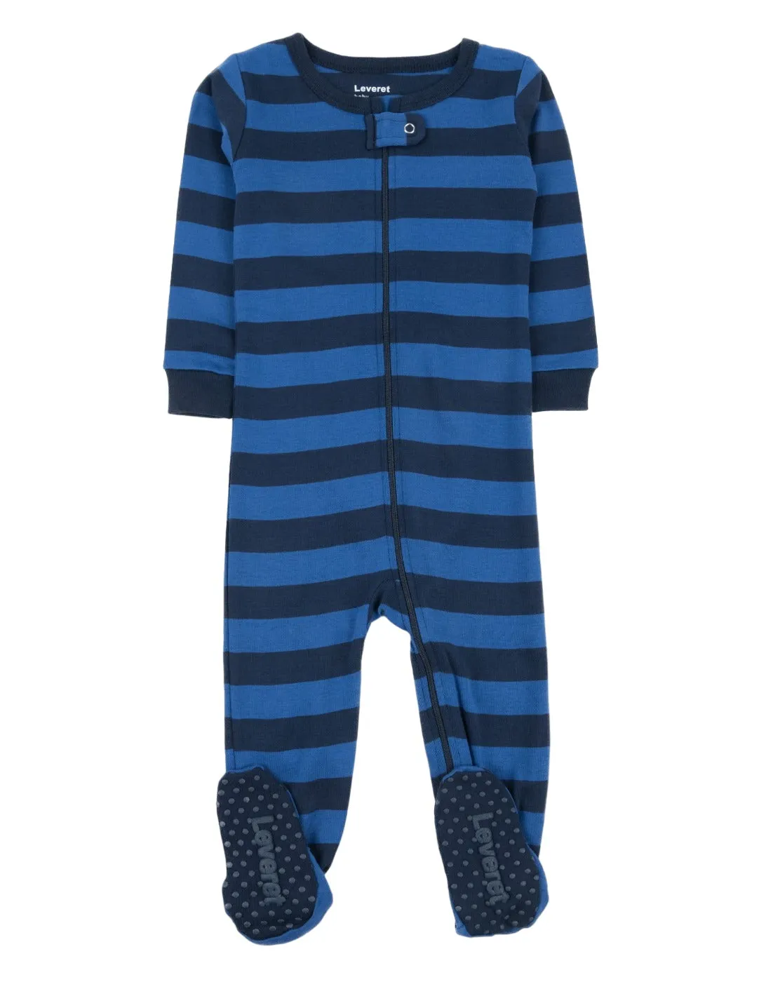 Baby Footed Blue Striped Pajamas