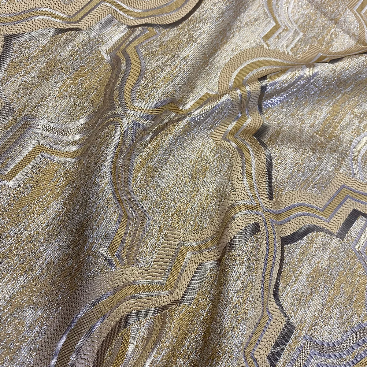 Bentley Jacquard Wholesale Fabric in Gold