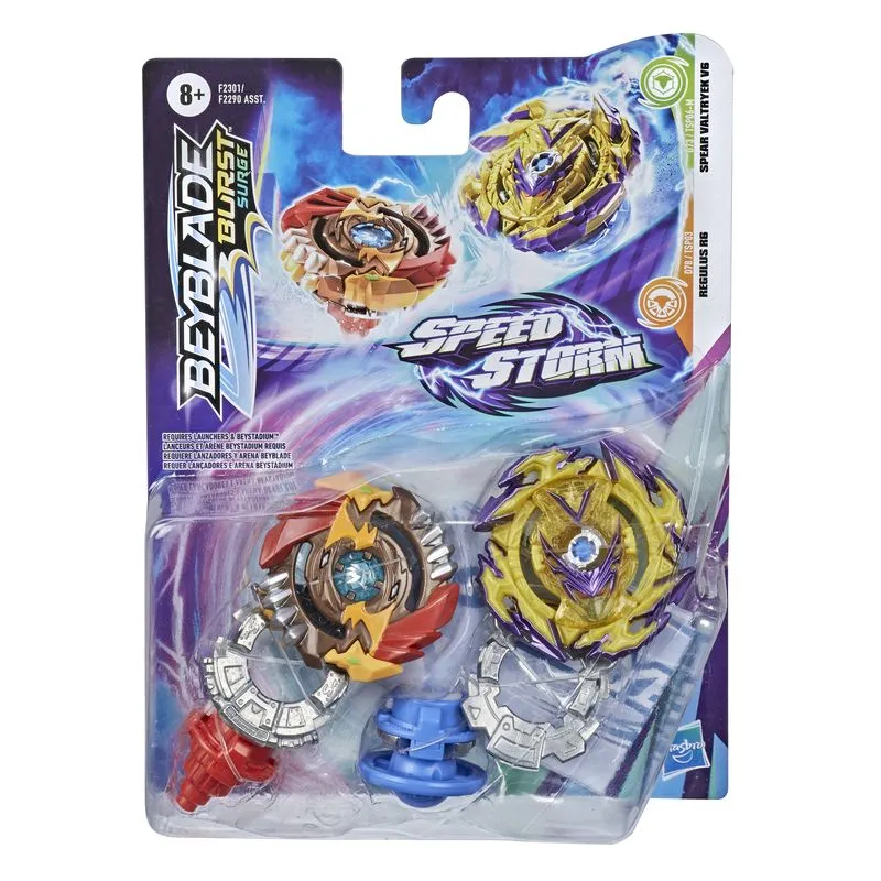 Beyblade Burst Surge Speedstorm Dual Pack Regulus R6 & Spear Valtryek V6