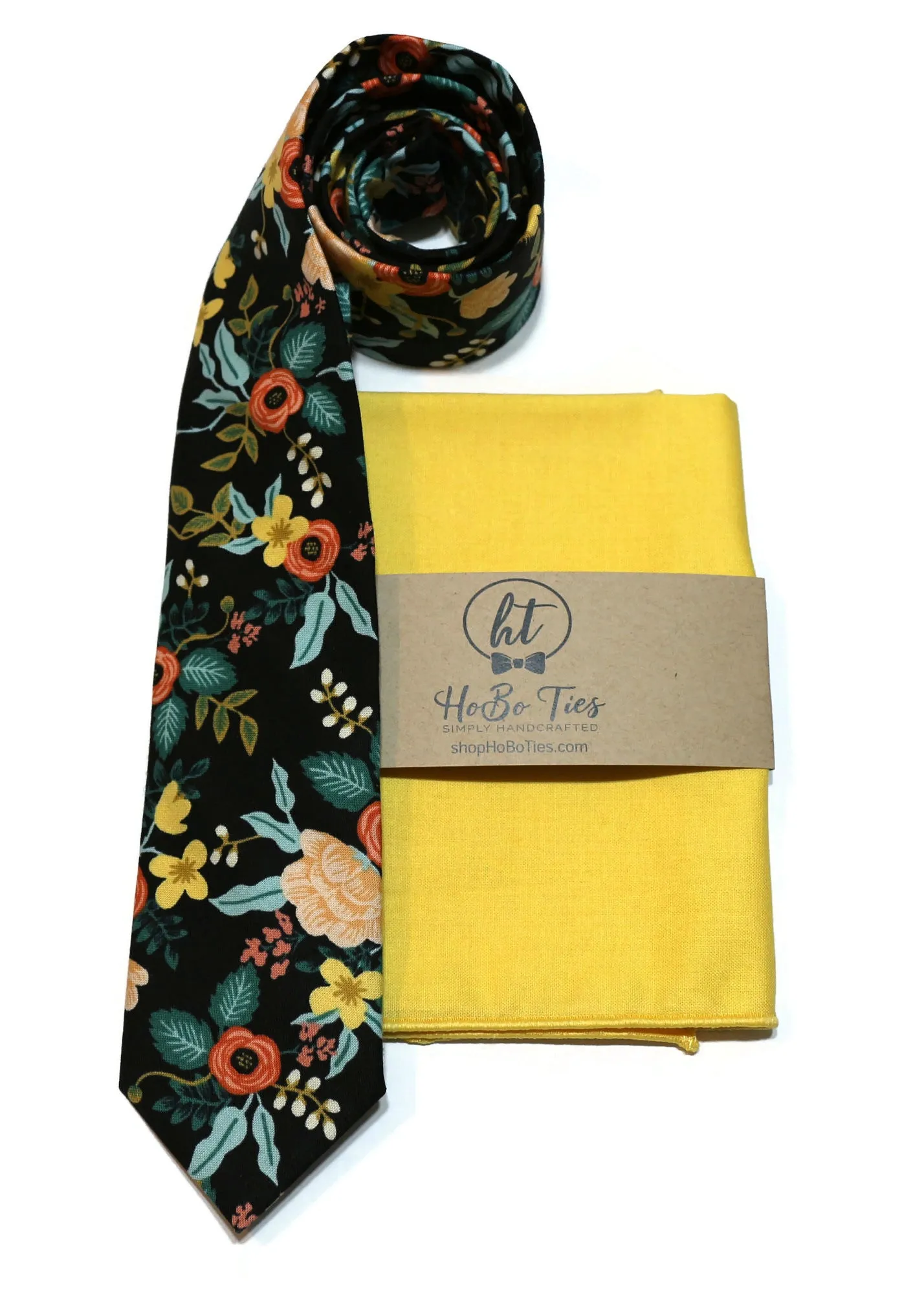 Black Birch Floral Necktie