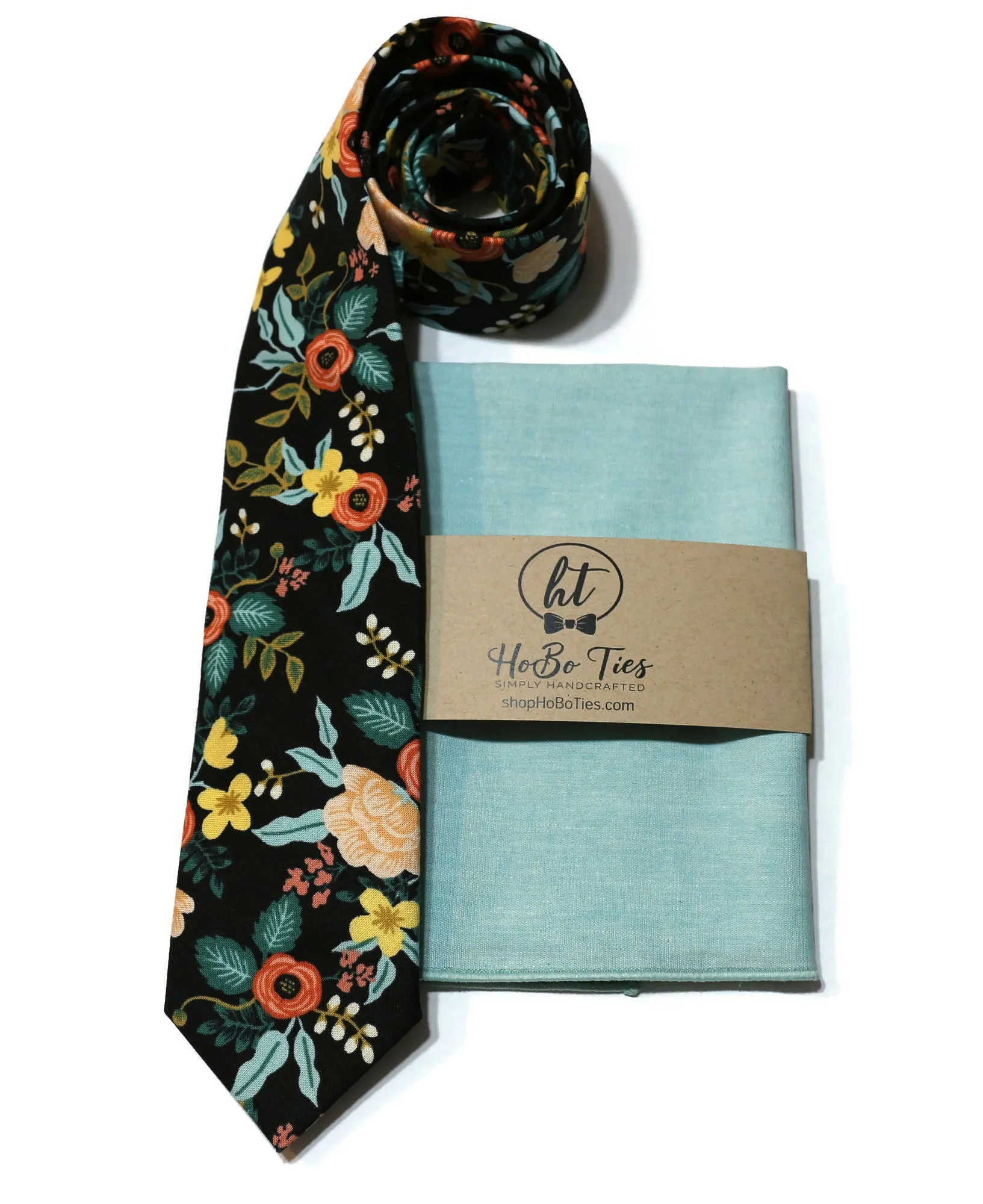 Black Birch Floral Necktie