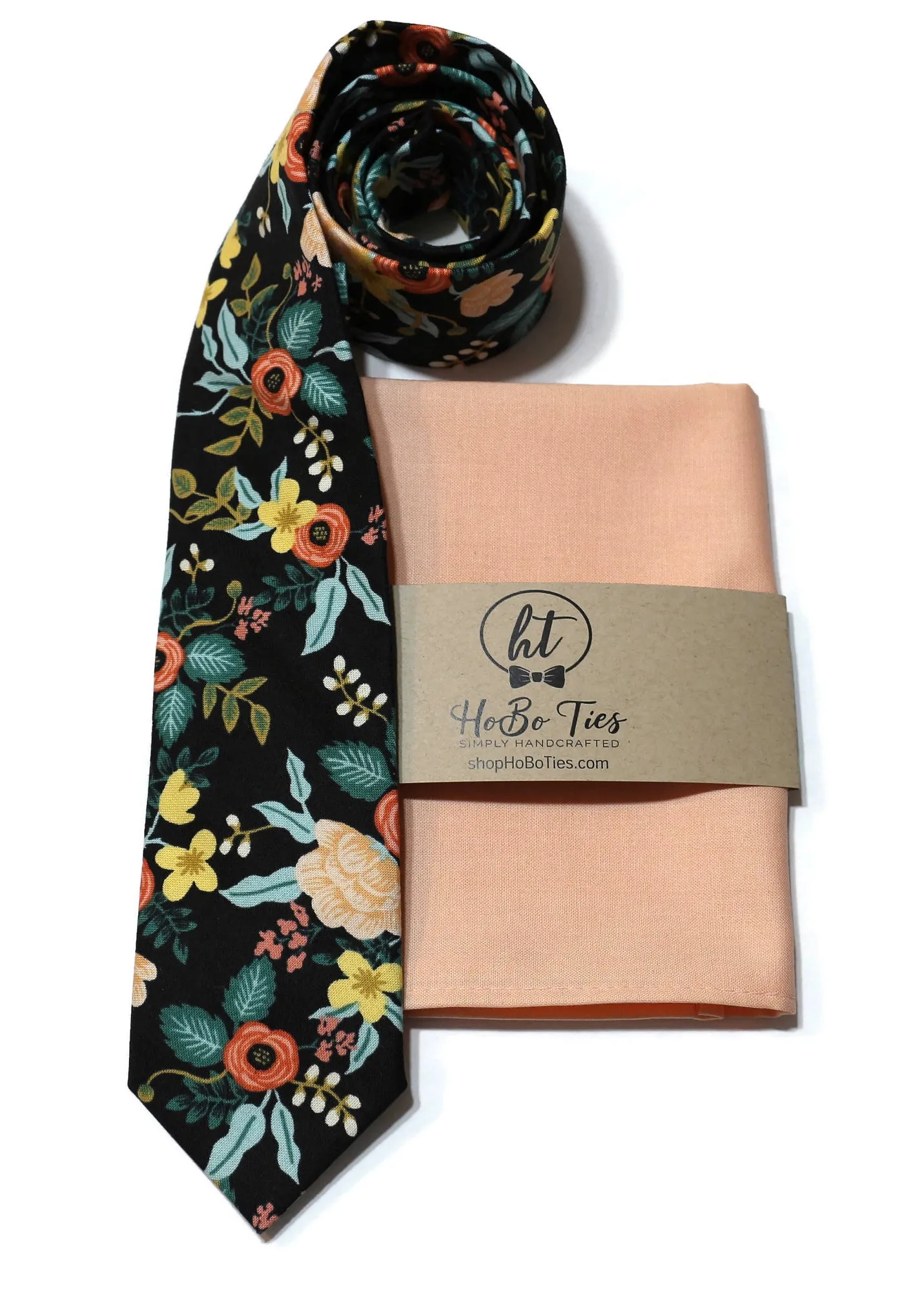 Black Birch Floral Necktie