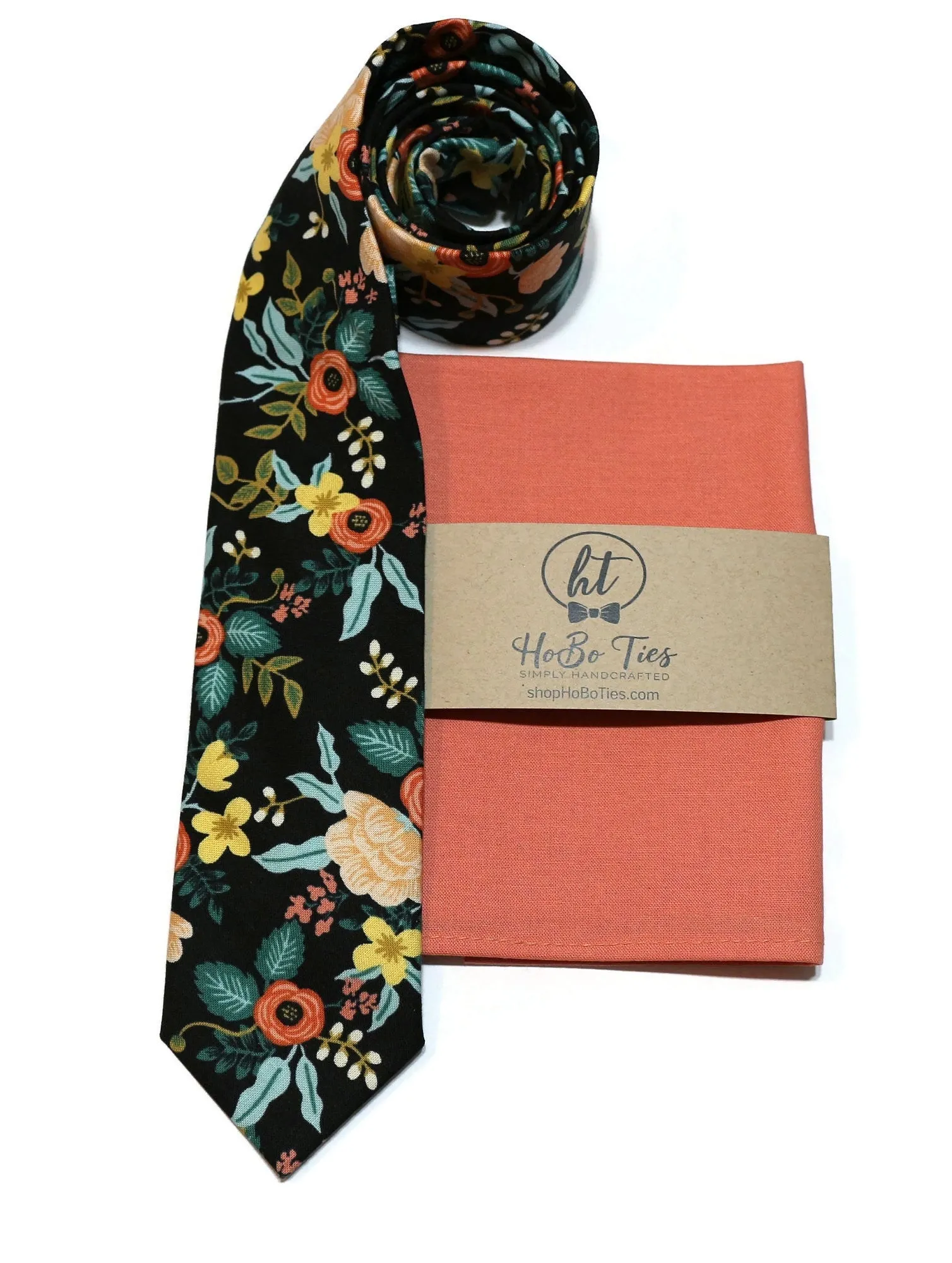 Black Birch Floral Necktie