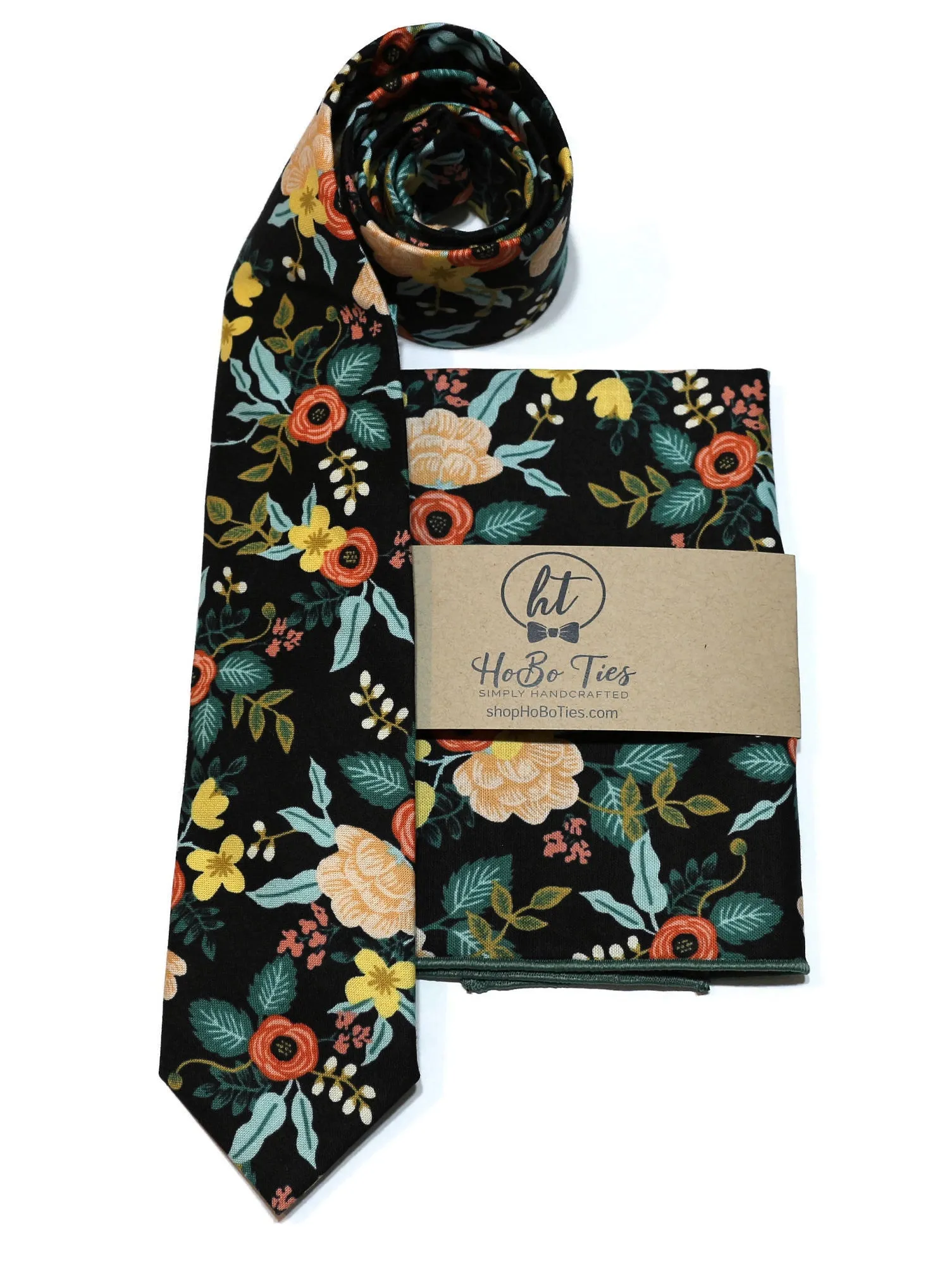 Black Birch Floral Necktie