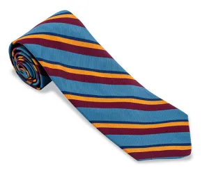 Blue/Wine Bruton Stripes Necktie - F5554