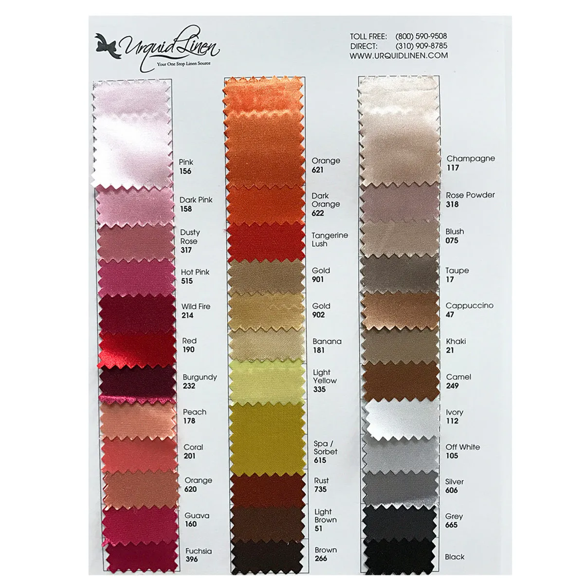 Bridal Satin Wholesale Fabric in Dark Orange 622