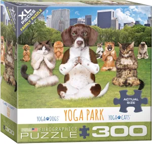 Casse-tête 300 morceaux yoga parc animaux