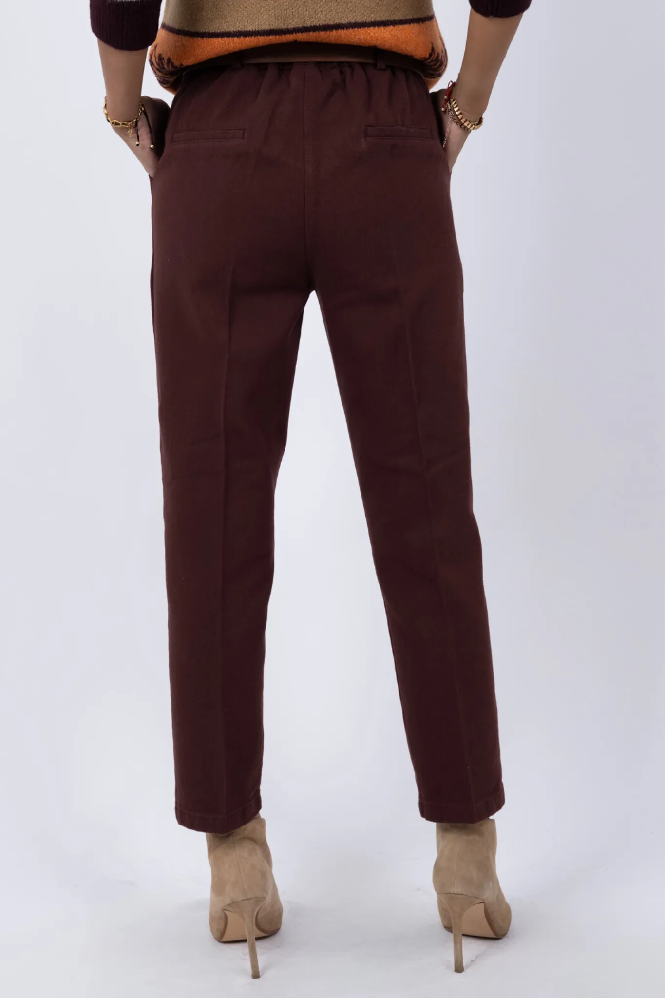 Cotton Chino Trousers with Belt