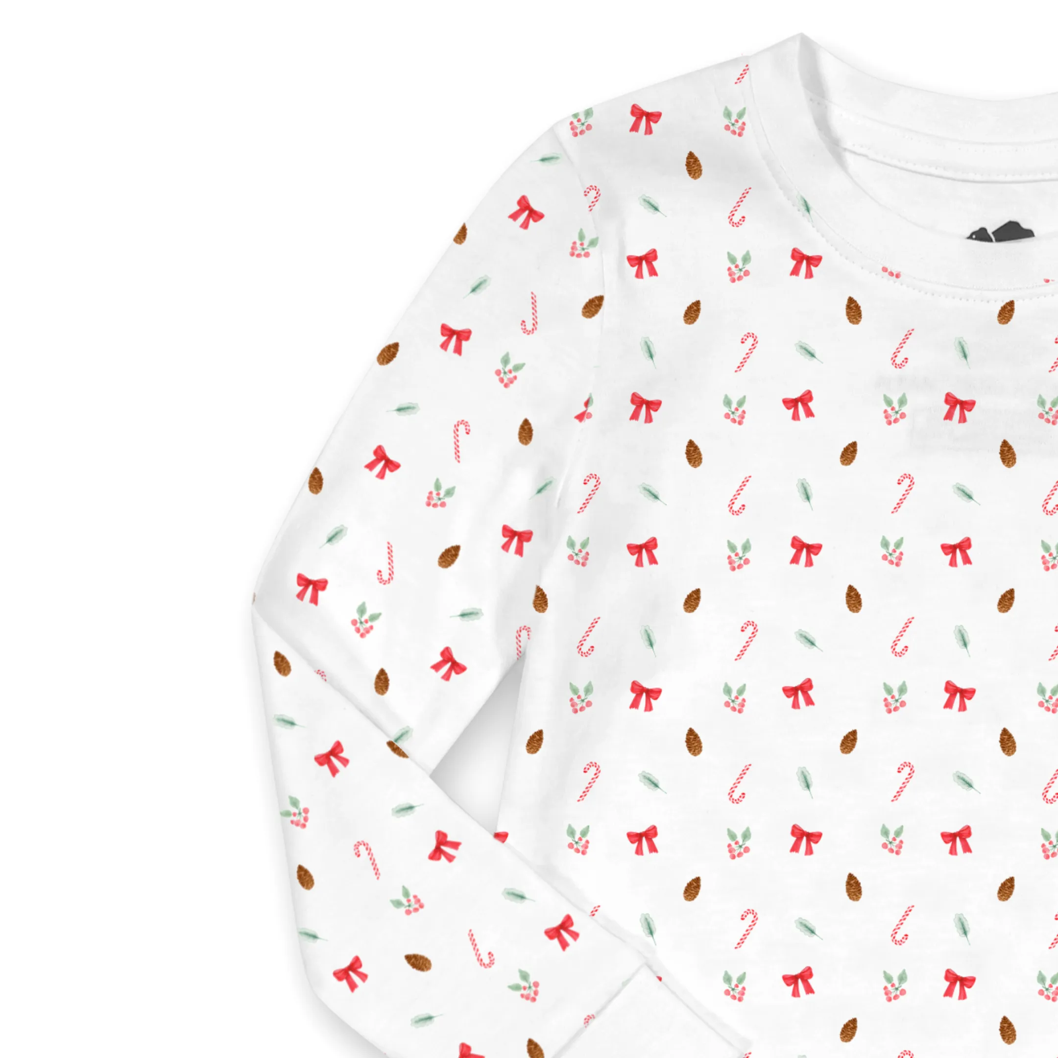 Crewneck Pajamas - Holly Print