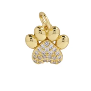 Dog Paw Print Charm For Charm Necklace & Bracelet