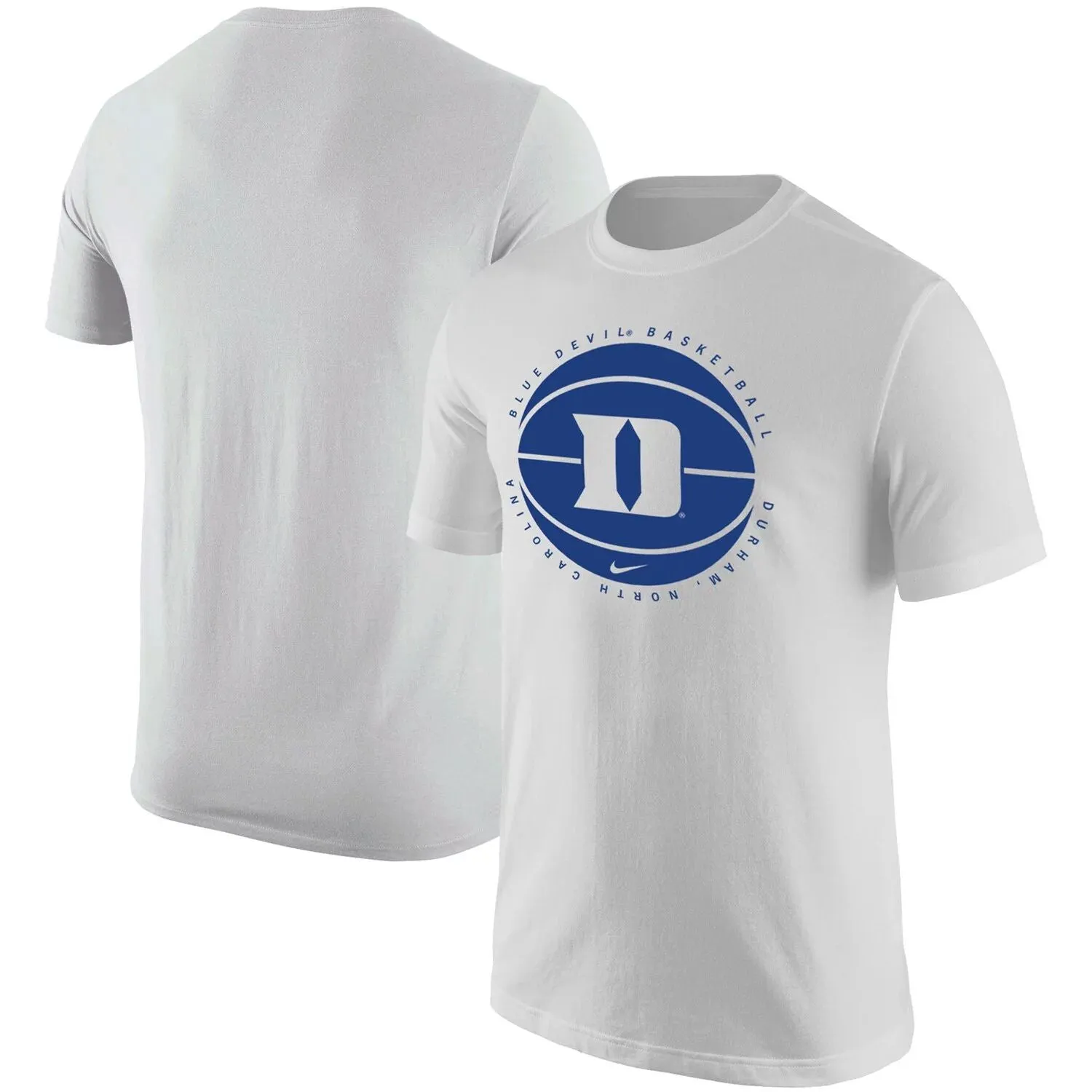 Duke Blue Devils Basketball Nike Men's White Logo T-Shirt