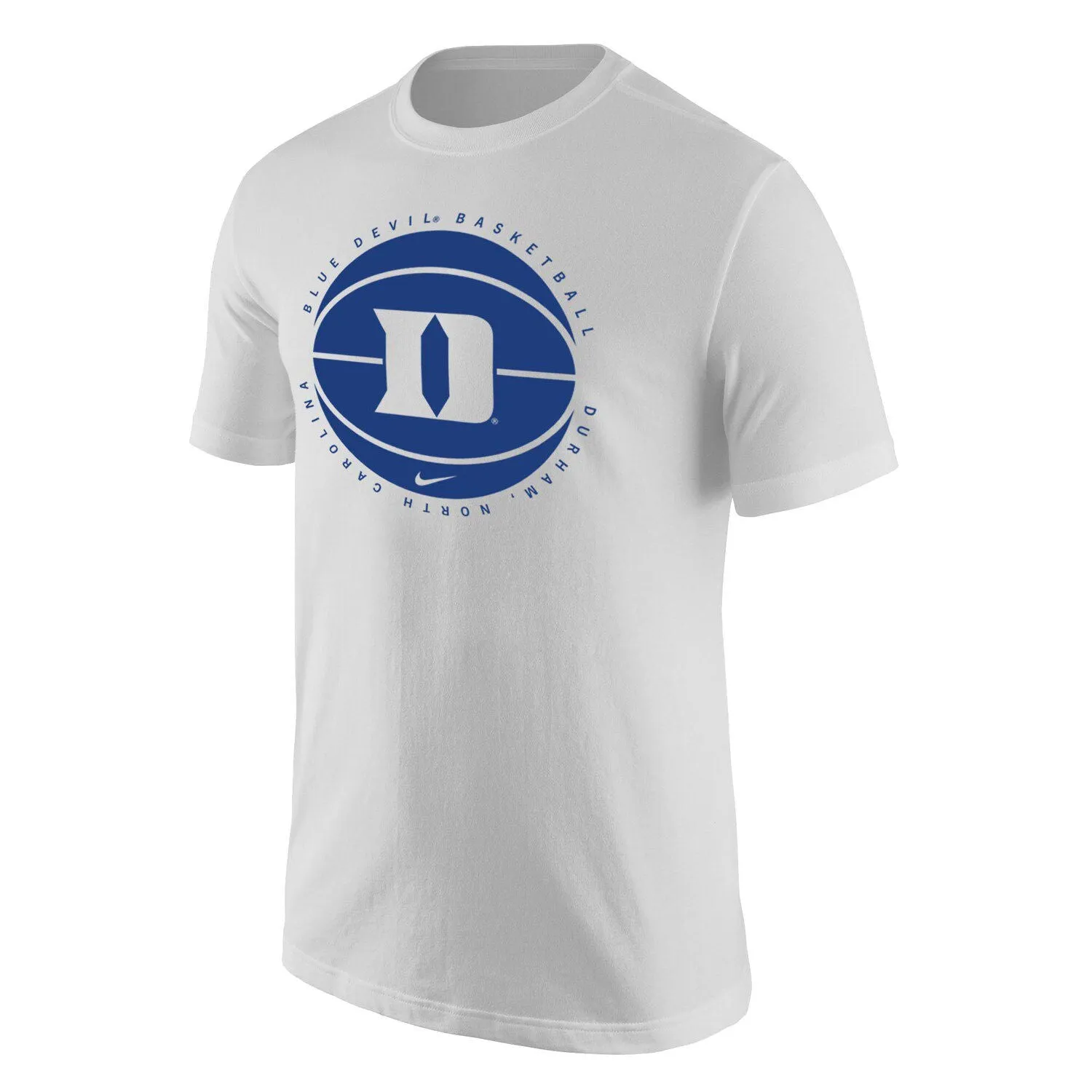 Duke Blue Devils Basketball Nike Men's White Logo T-Shirt