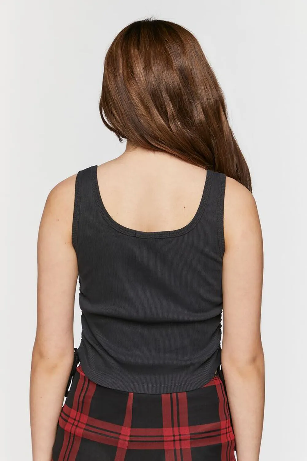 Forever 21 Good Times Drawstring Tank, Black