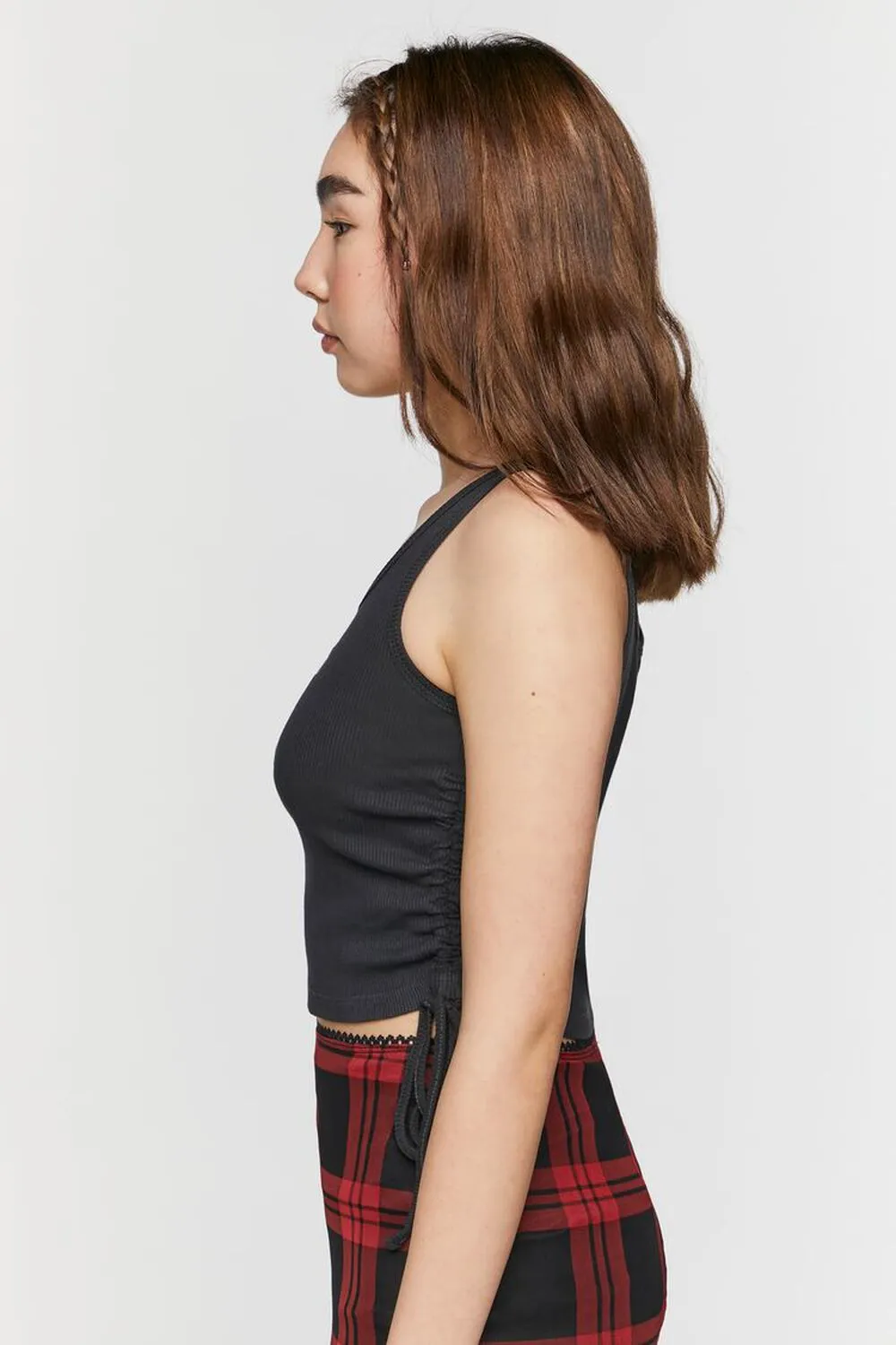 Forever 21 Good Times Drawstring Tank, Black