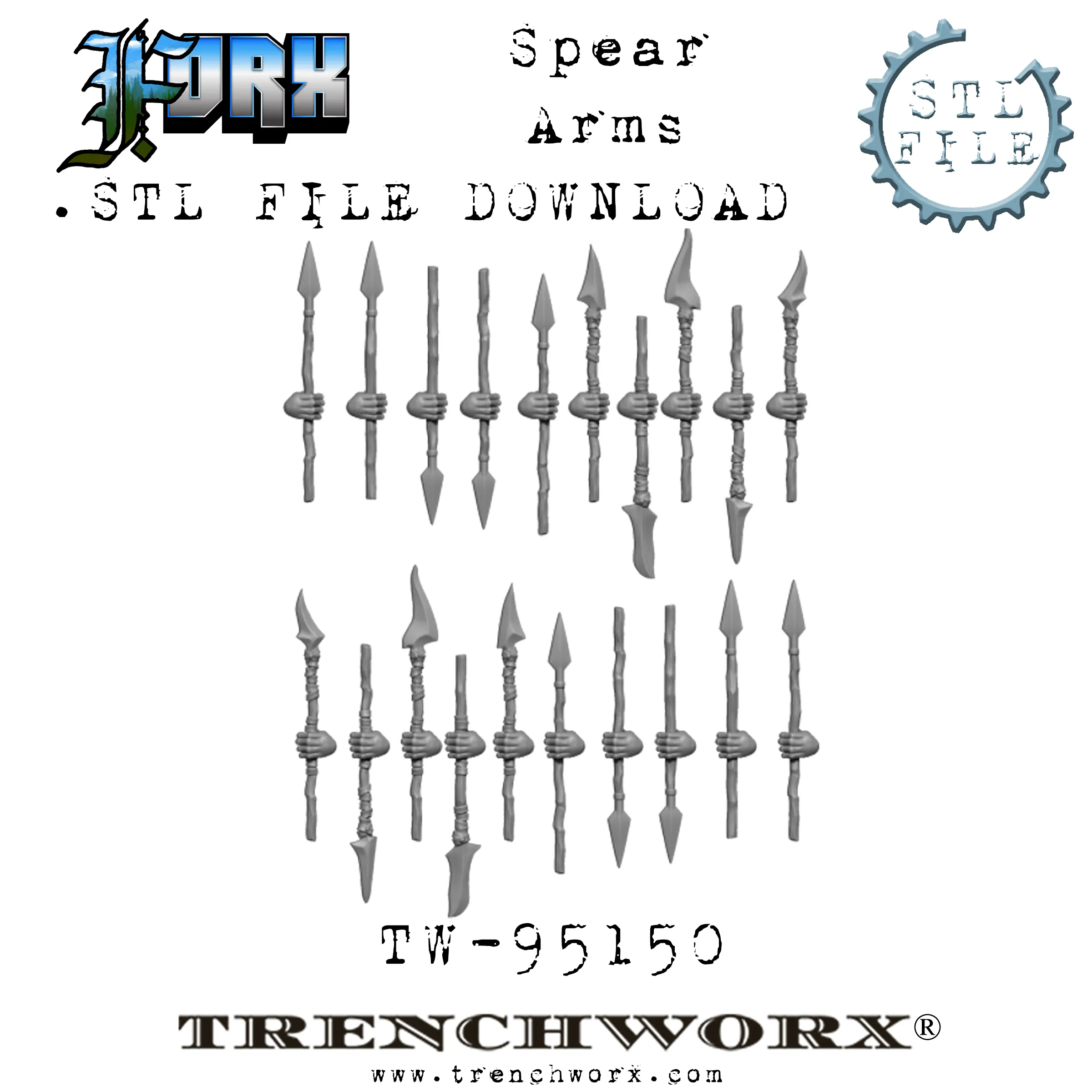 FOrx Orc Army Battle Bundle .STL Download