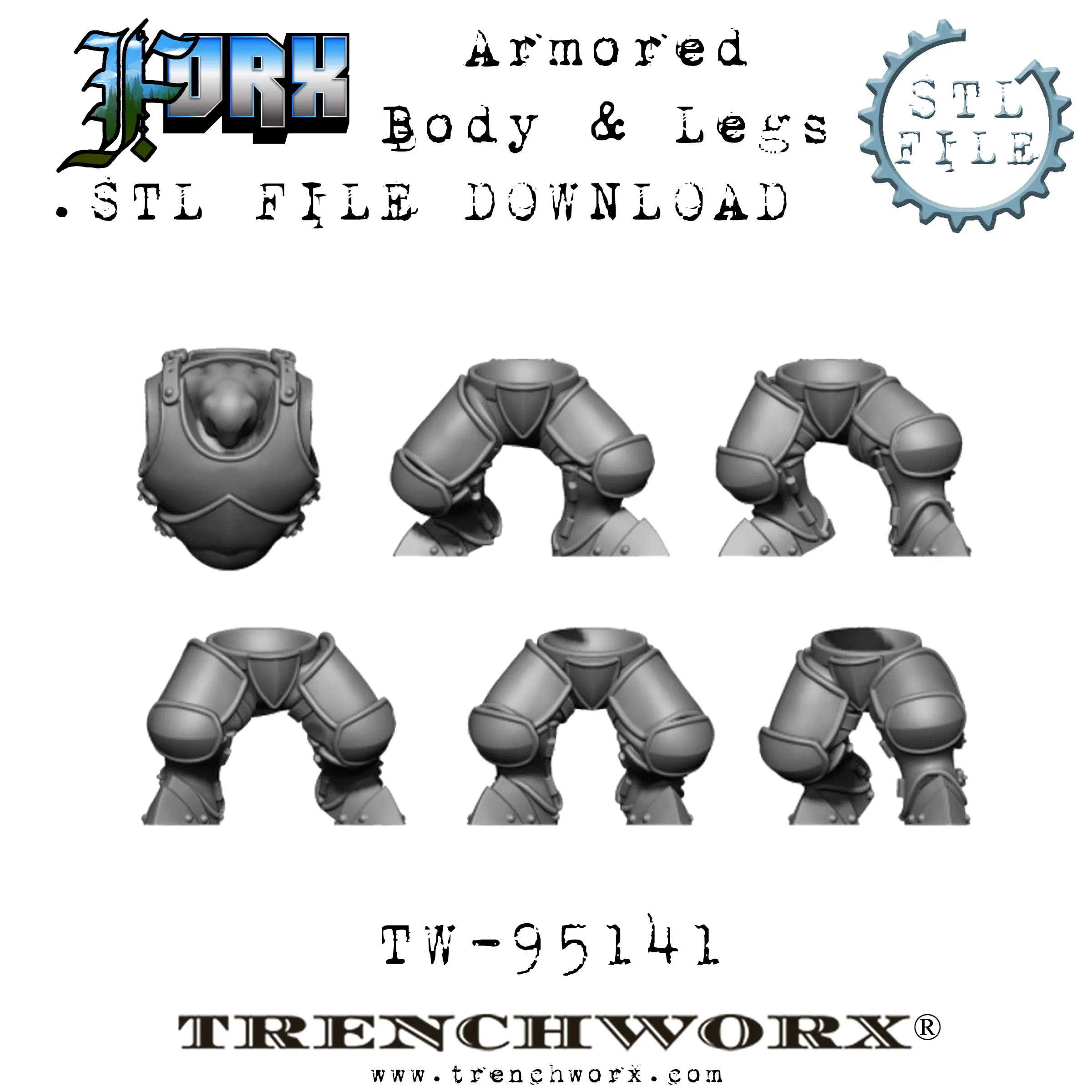 FOrx Orc Army Battle Bundle .STL Download