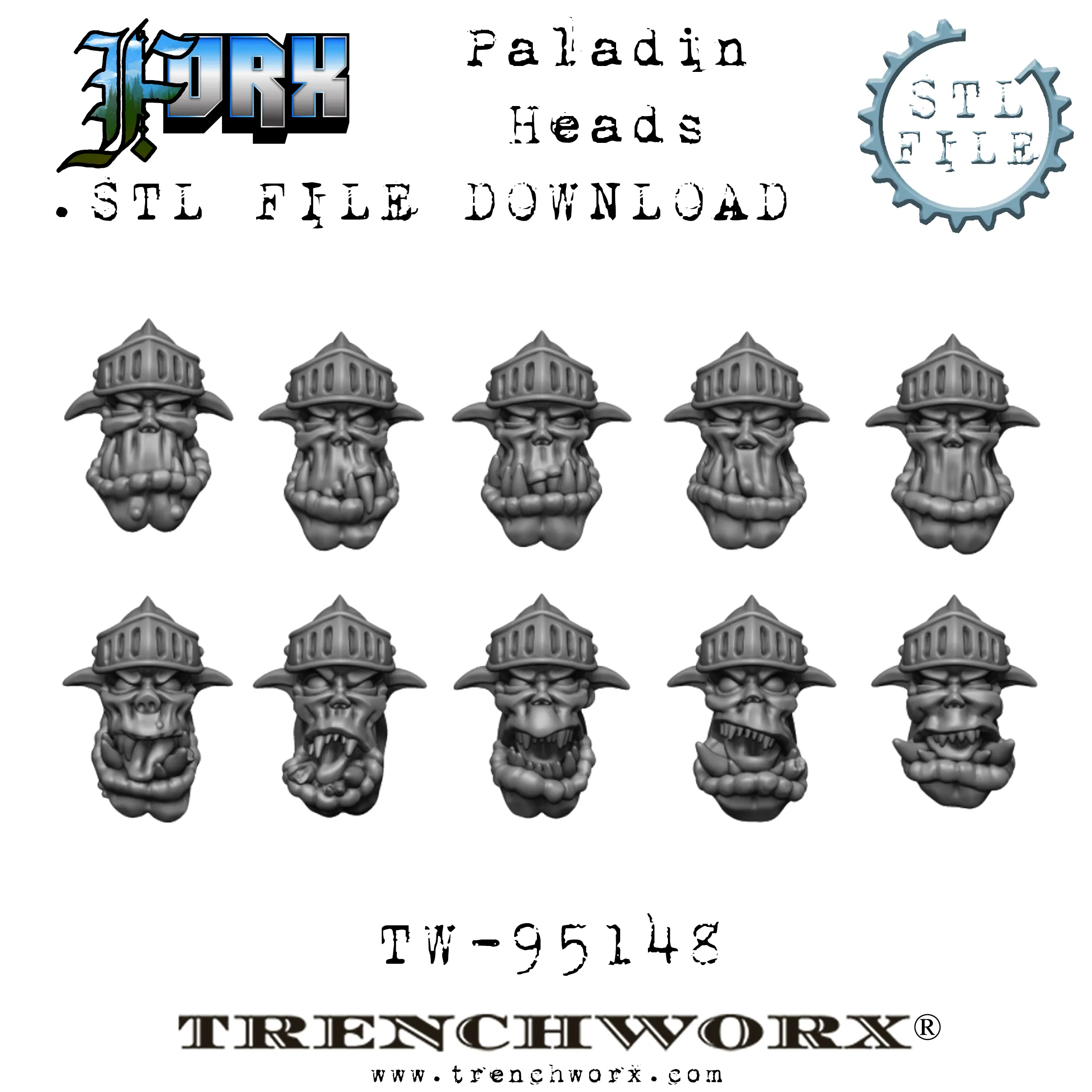 FOrx Orc Army Battle Bundle .STL Download