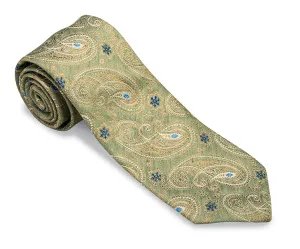 Green Gordon Paisley Necktie - F5248