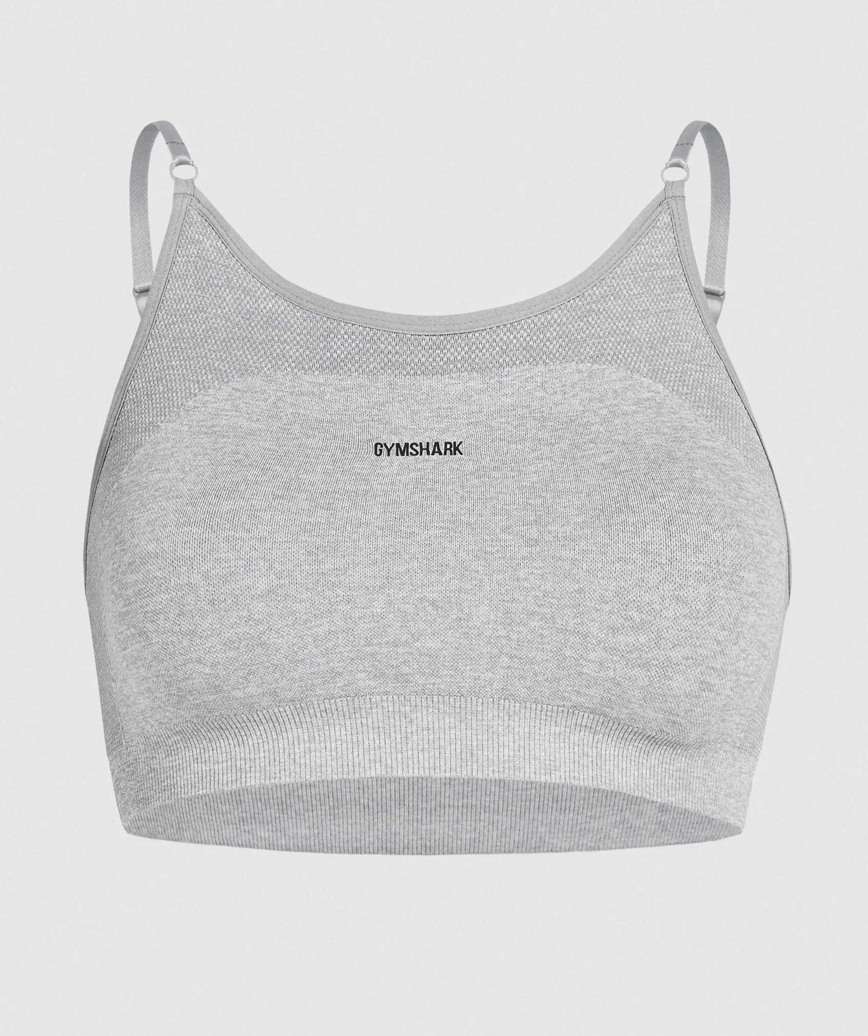 Gymshark Flex Strappy Sports Bra - Light Grey Marl/Black