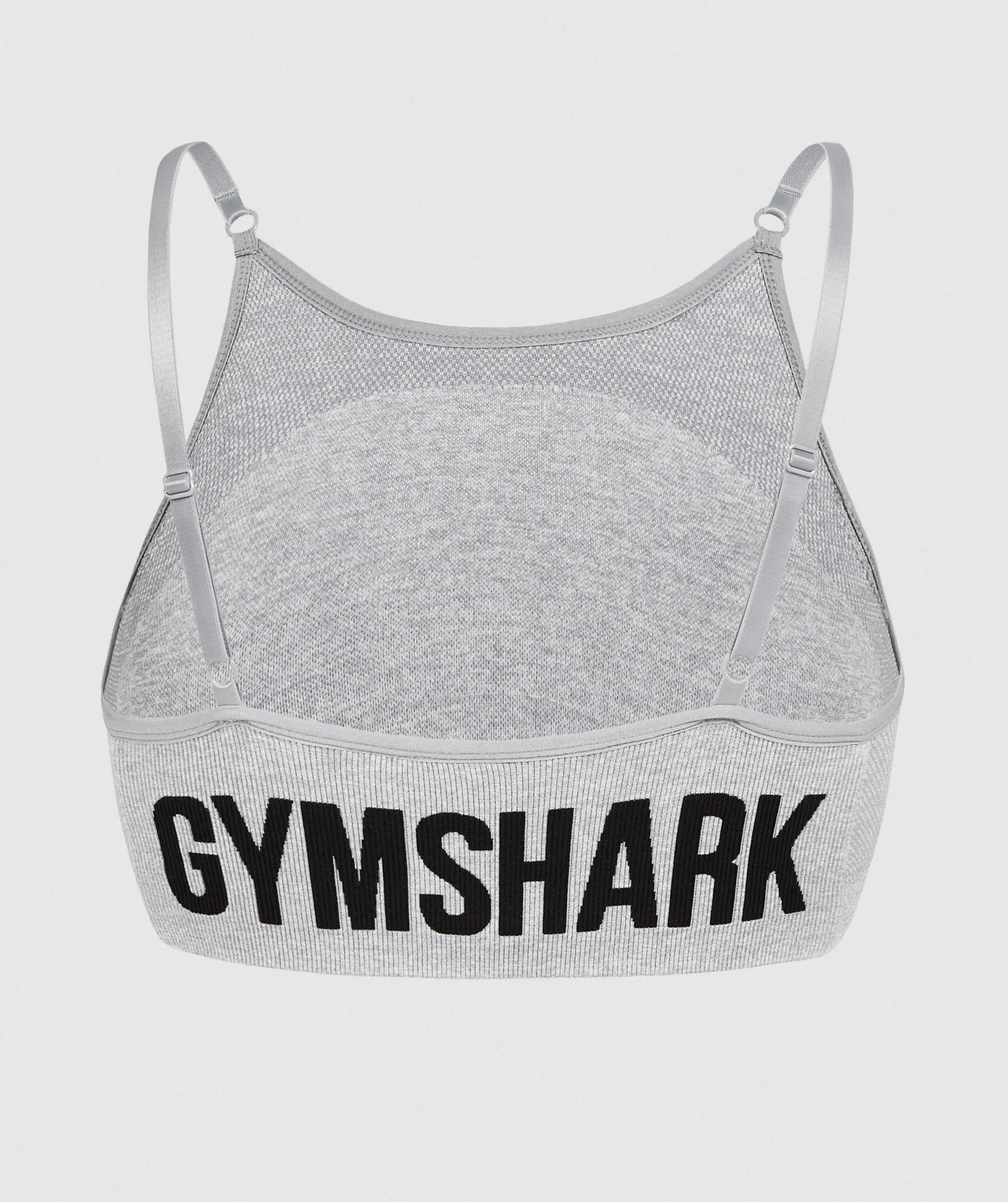 Gymshark Flex Strappy Sports Bra - Light Grey Marl/Black
