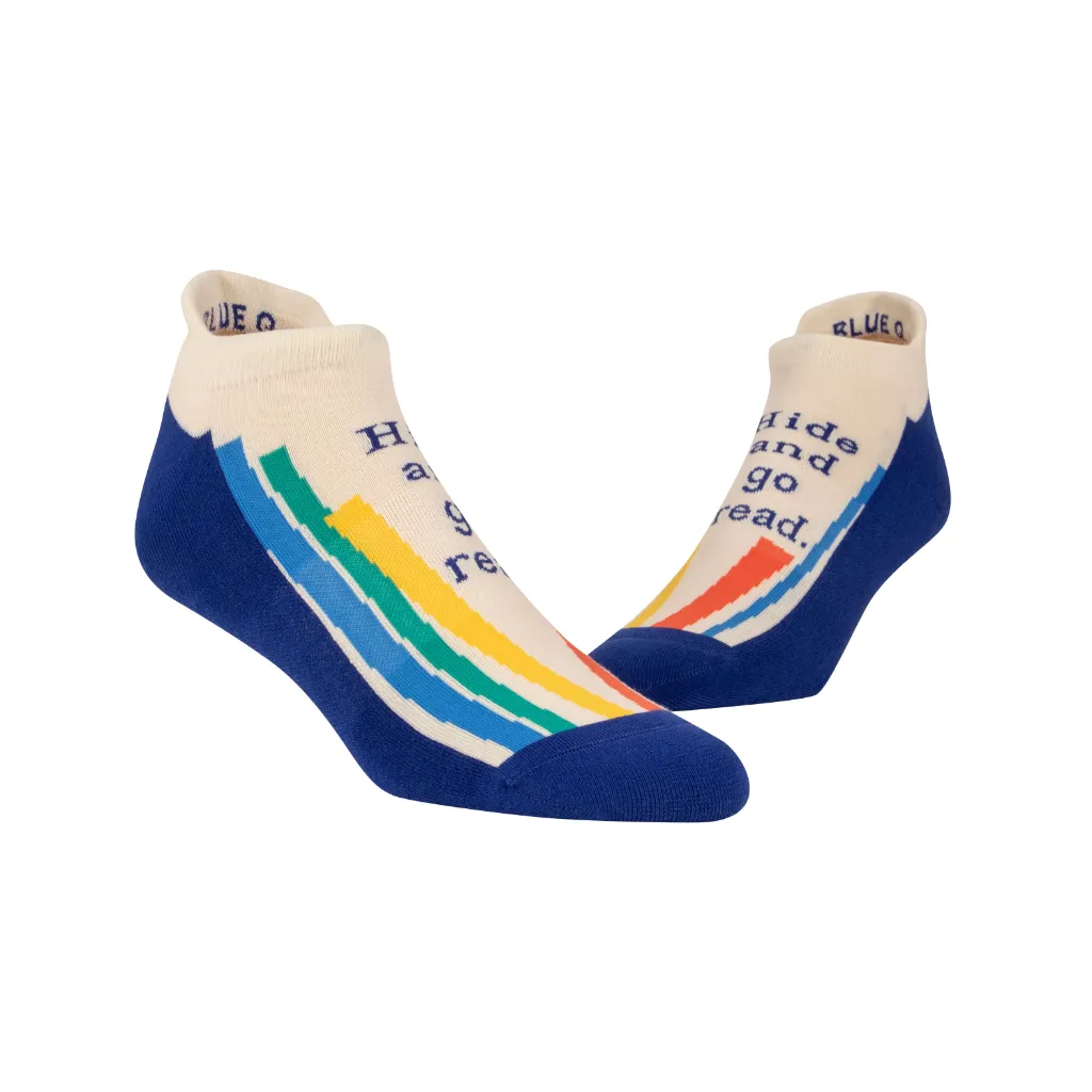 Hide and Go Read Athletic Sneaker Socks - Unisex
