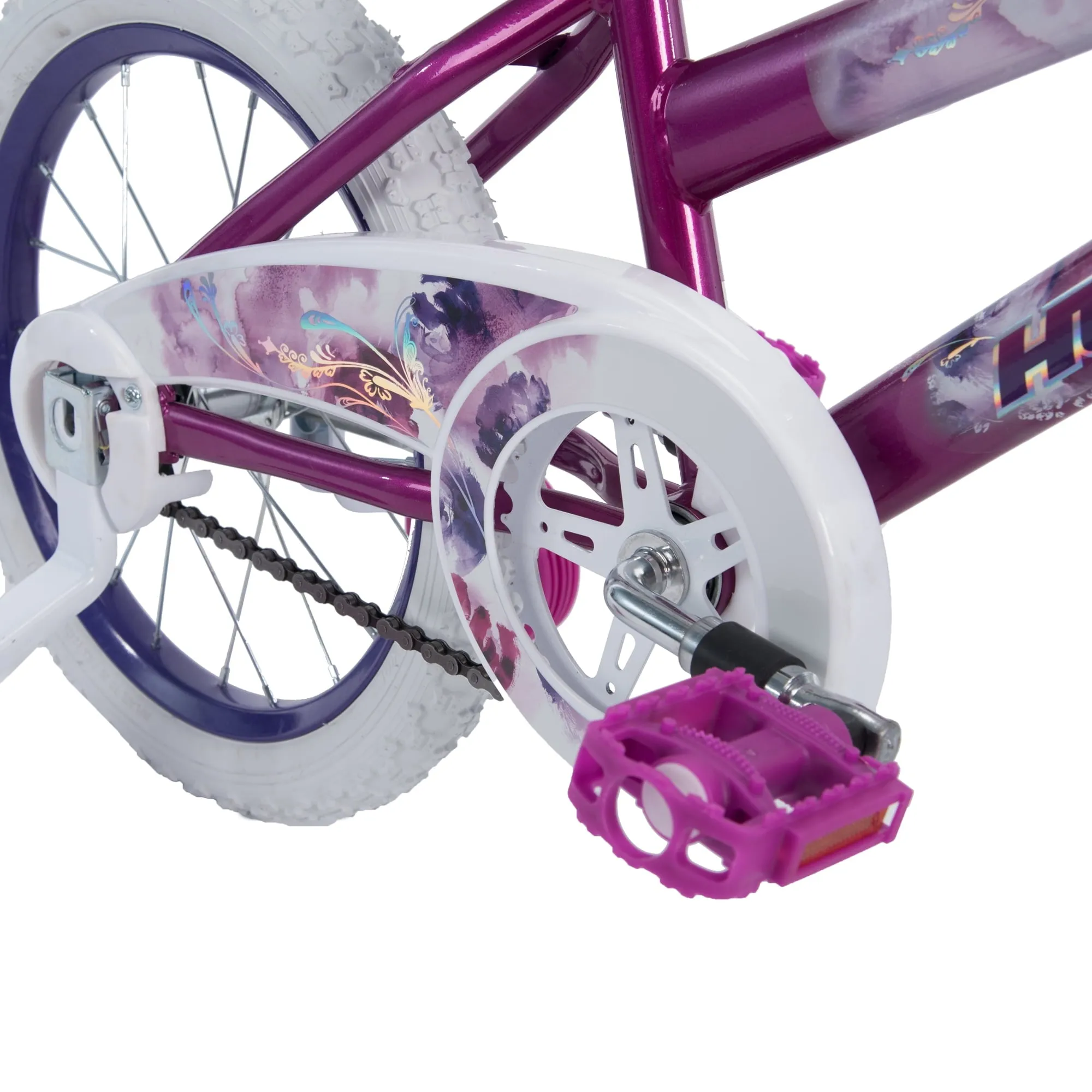 Huffy 16in Sea Star Kids Bicycle, for Kids Ages 4  years, Child, Metallic Purple