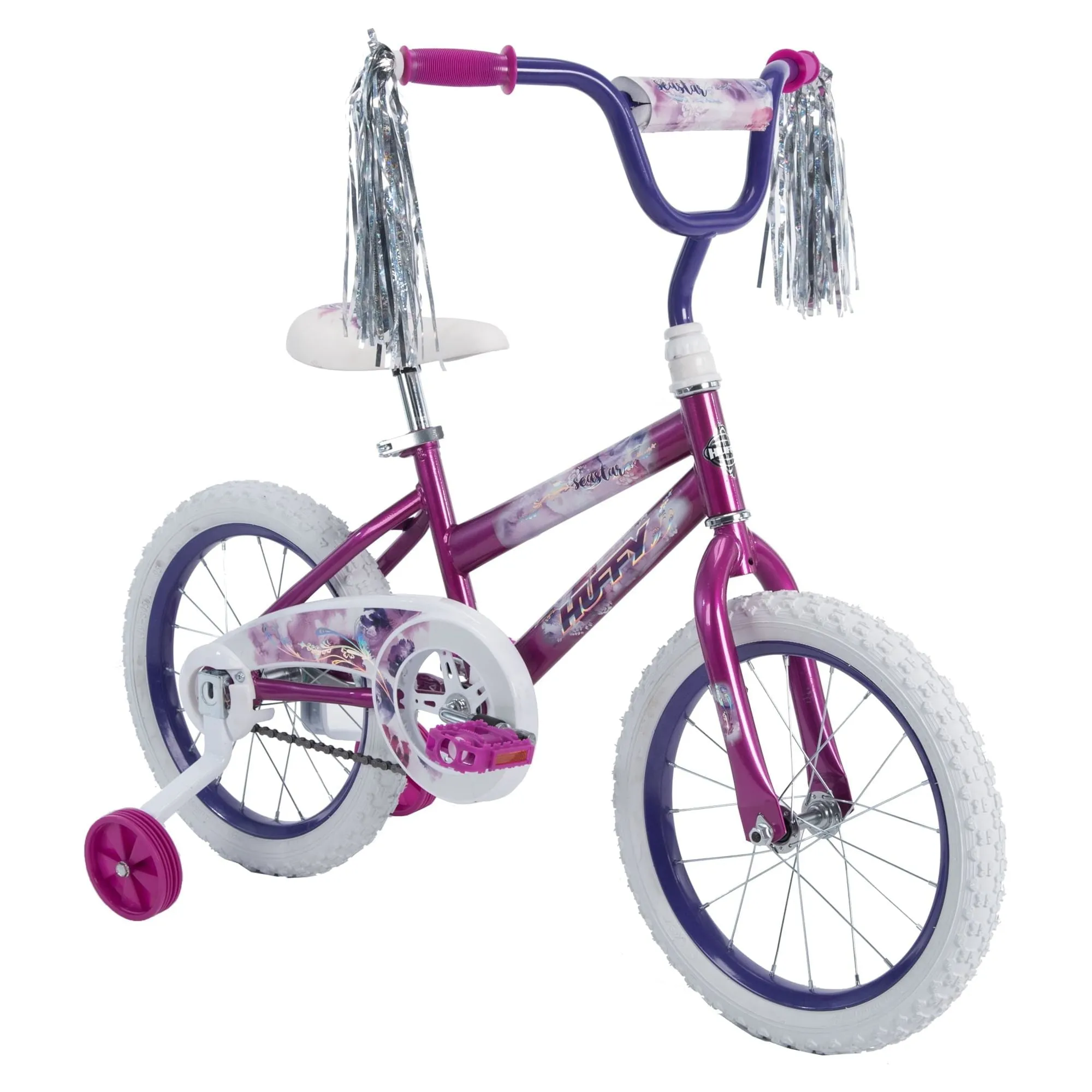 Huffy 16in Sea Star Kids Bicycle, for Kids Ages 4  years, Child, Metallic Purple