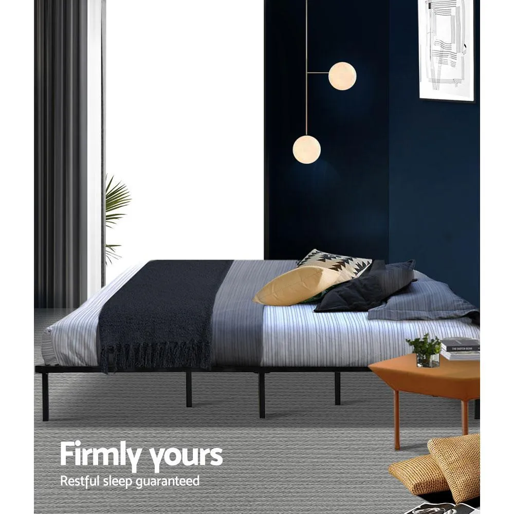 King Package | Ted Metal Bed Black & Normay Pillow Top Mattress (Medium Firm)