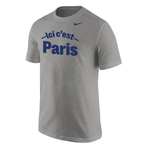 Men's Heather Gray Paris Saint-Germain Core Nike T-Shirt