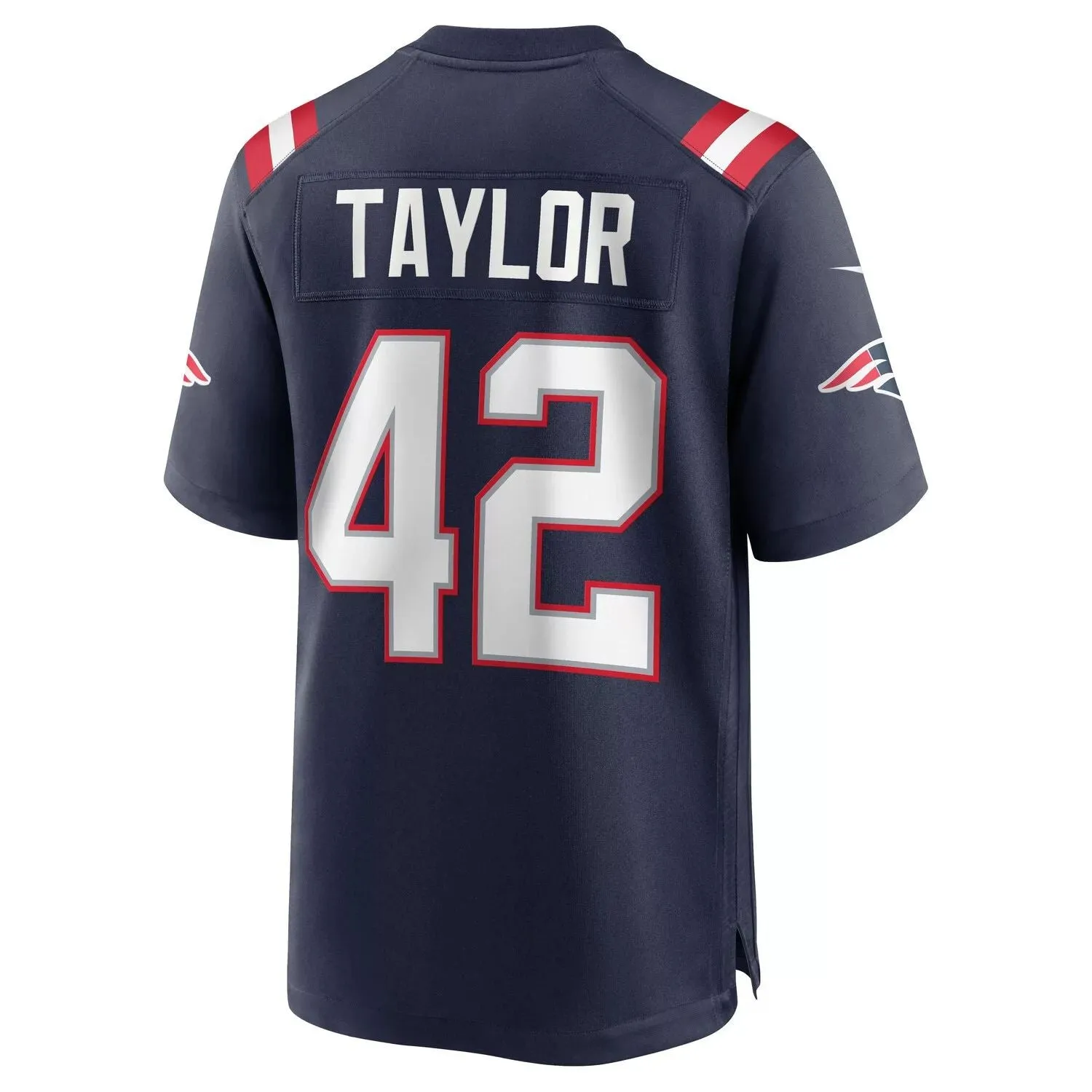 Men's JJ Taylor Navy New England Patriots Team Game Nike T-Shirt