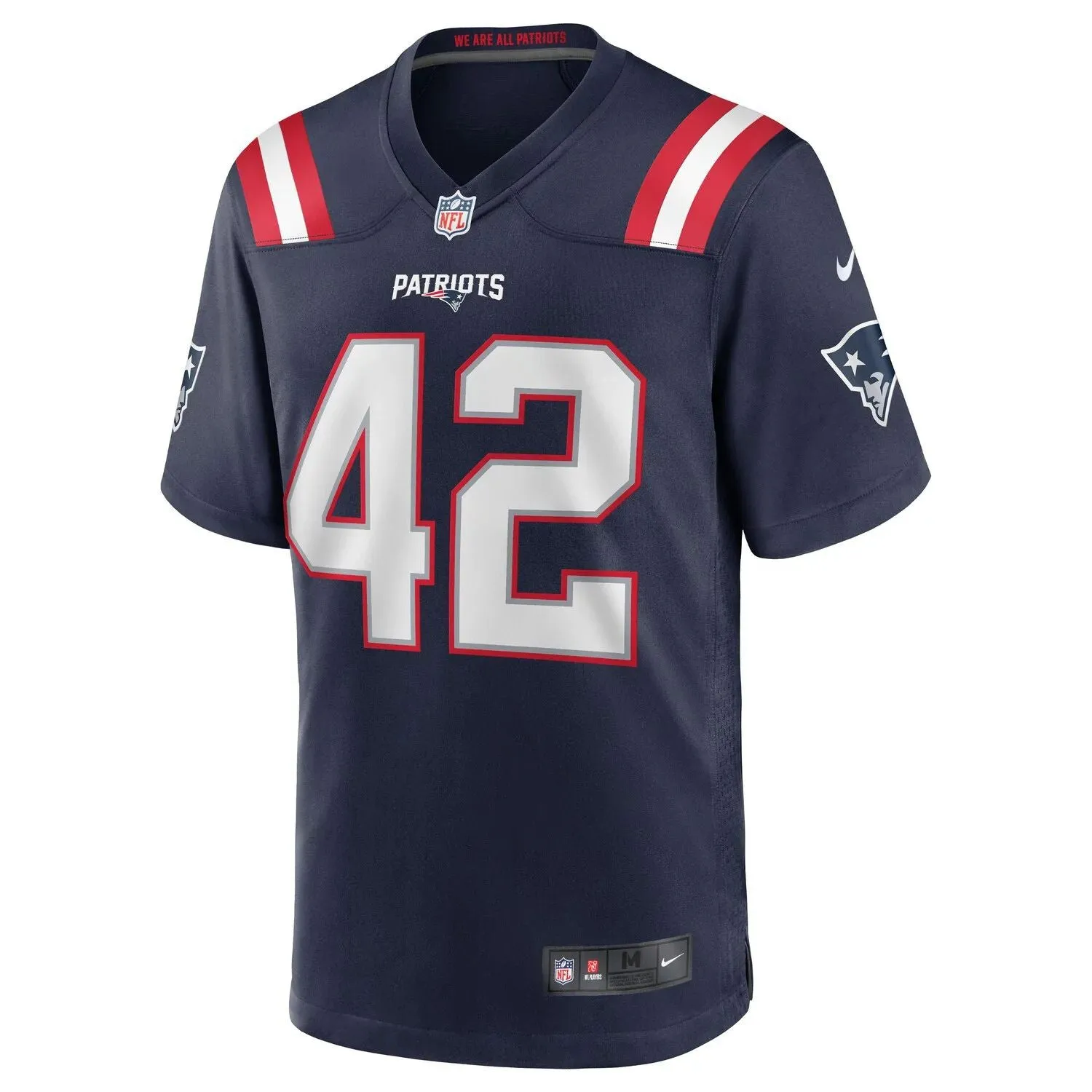 Men's JJ Taylor Navy New England Patriots Team Game Nike T-Shirt