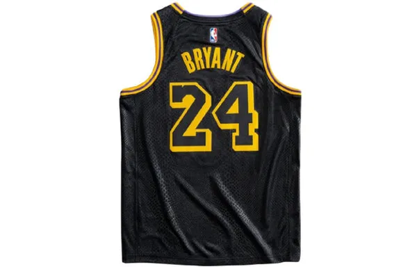 Men's Nike NBA Los Angeles Lakers City Edition 8&24 Mamba Week Kobe Commemorate Black Jersey, black