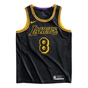 Men's Nike NBA Los Angeles Lakers City Edition 8&24 Mamba Week Kobe Commemorate Black Jersey, black