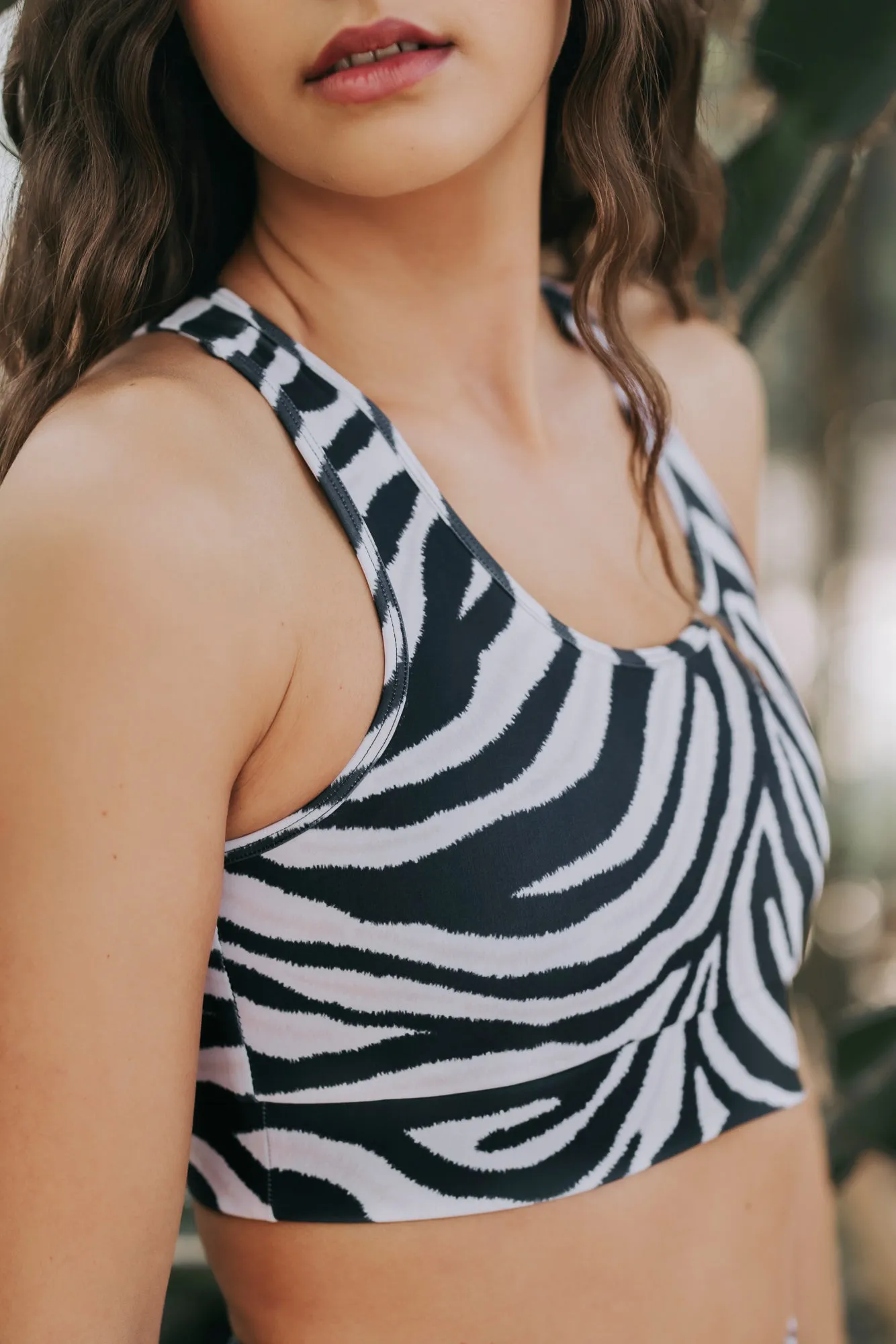 Natural Zebra Sports Bra