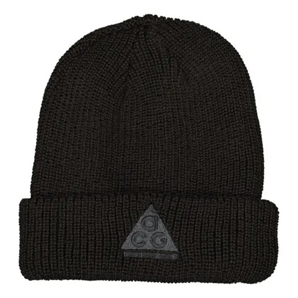 Nike ACG Triangle logo Woolen Beanie 'Black Anthracite' cap, black