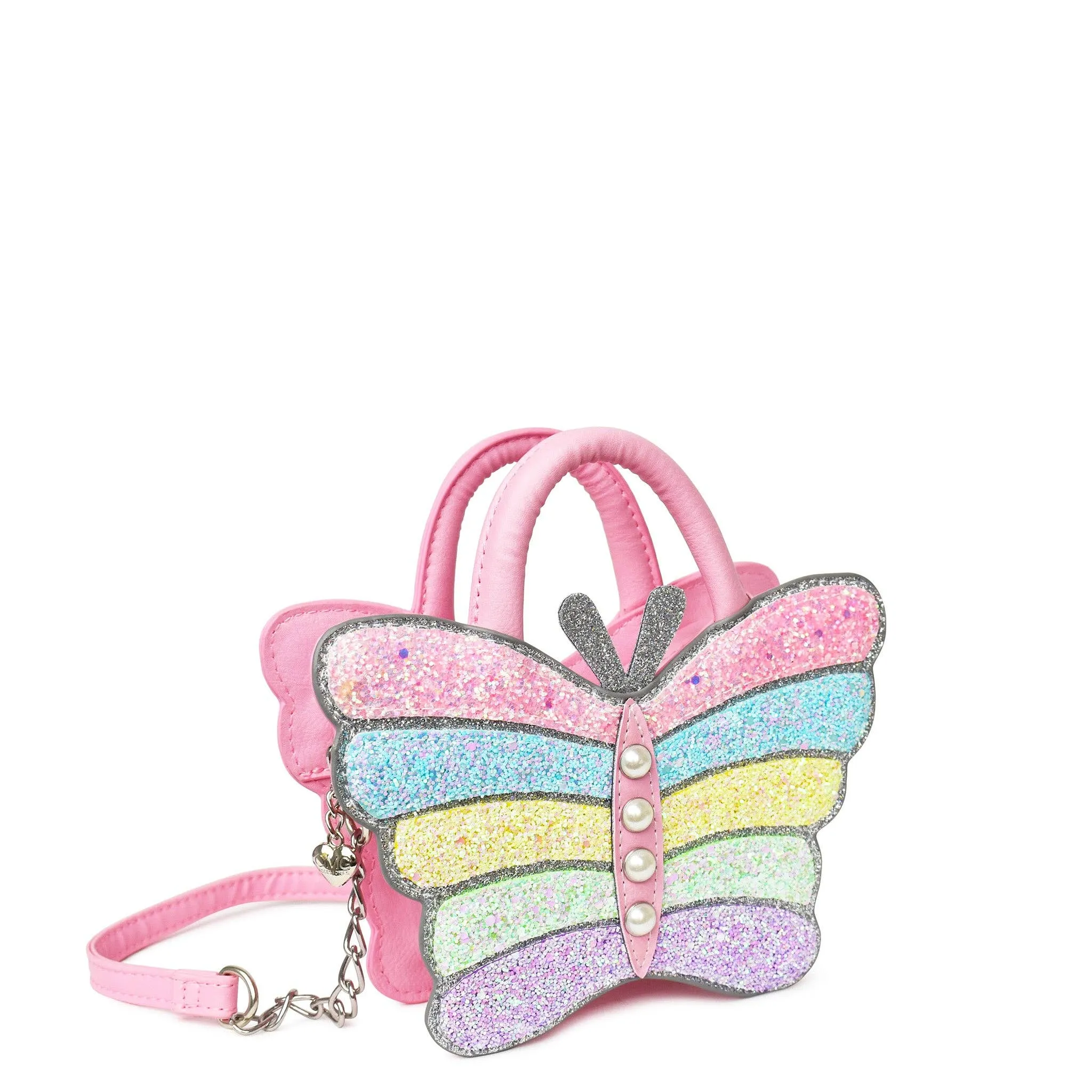 OMG Accessories - Butterfly Glitter Crossbody Bag