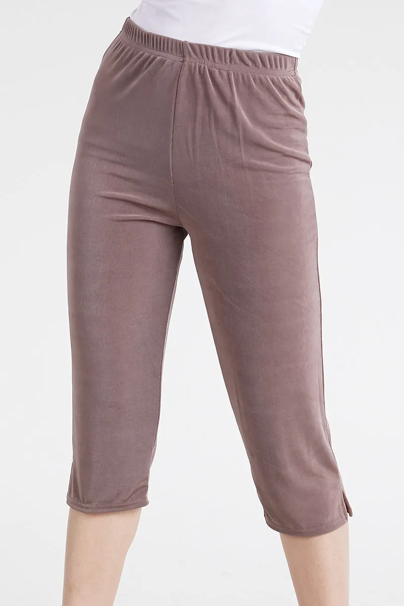 Plus Size Acetate Capri Pants-502AY-AXS1
