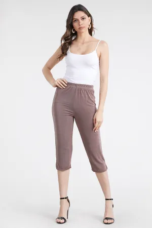 Plus Size Acetate Capri Pants-502AY-AXS1