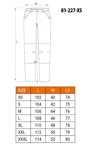 Premium Work Trousers, 100% Cotton, Ripstop, Size Xs